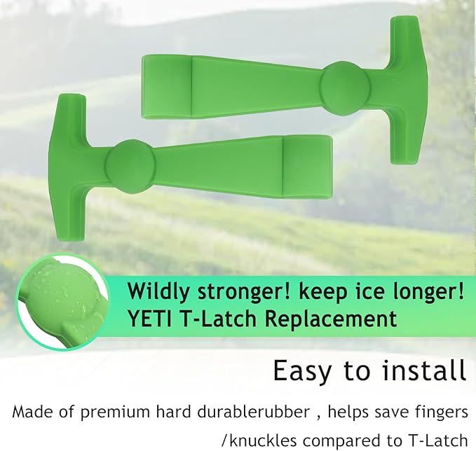 Cooler Latches Replacement for Yeti, RTIC, Lid Latch Parts(2 Pack) Compatible with Yeti Coolers T-Latches Made of Premium Hard Durable Rubber