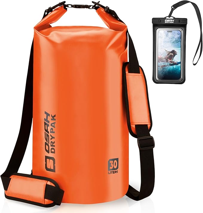 Waterproof Dry Bag, 5L/10L/20L/30L/40L Roll Top Lightweight Storage Backpack with Phone Case for Women & Men, Floating Waterproof Sack for Travel, Swimming, Kayaking, Paddle Board, Camping & Beach