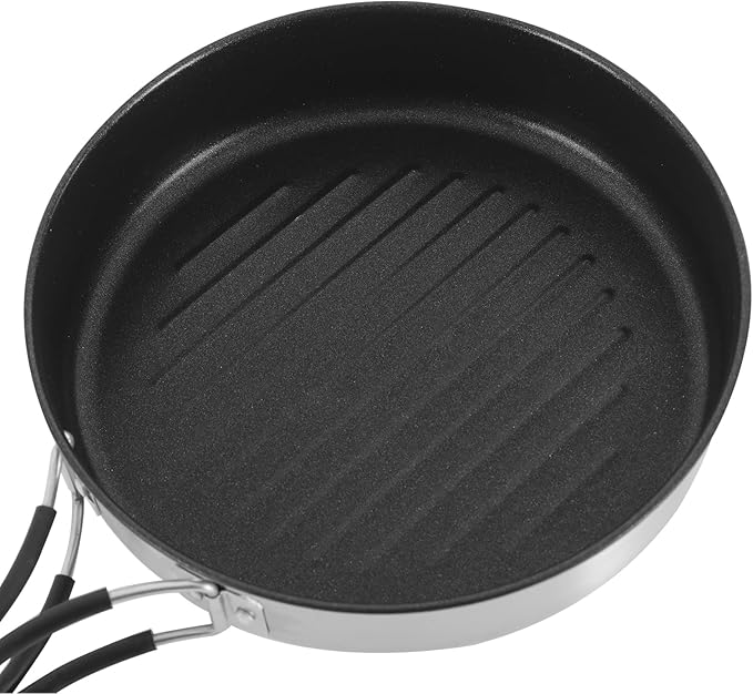 Camping Cookware Set, 304 Stainless Steel Camping Pots and Pans Set Outdoor Cookware Set with Storage Bag Campfire Cooking Equipment for Camping Outdoor Cooking Picnic