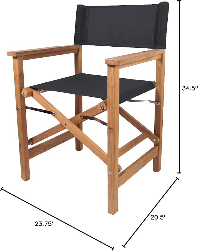 SeaTeak Director's Chair | with DURASLING Fabric Seat Cover | Foldable Director’s Chair