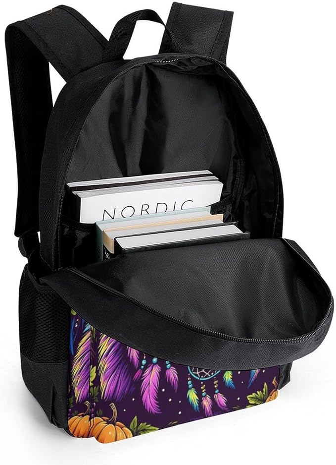 Lightweight Rucksacks for Camping Picnic Walking Cycling, Large Capacity Multipurpose Anti-Theft Carry On Bag, Bear Natural Landscape Psychedelic Mysterious Dreamy Art Travel Hiking Camping Rucksack