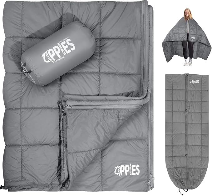 3M Thinsulate Insulation Puffy Camping Blanket for Cold Weather, Queen Size Warm Camping Quilt with Zipper, Waterproof Outdoor Sleeping Bag for Hammock, Cozy & Versatile Gift for Men and Women