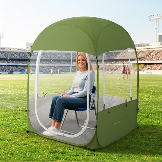 Sports Tent, Portable & Foldable Pop Up Tents Shelter with Carry Bag, Instant Weather Proof Clear View Bubble Tent for Fishing, Camping, Watching Sports Events