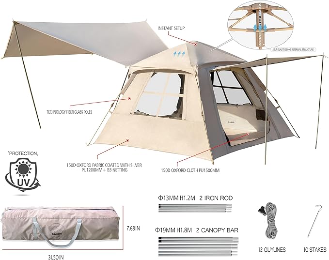 KAZOO Instant Camping Tent