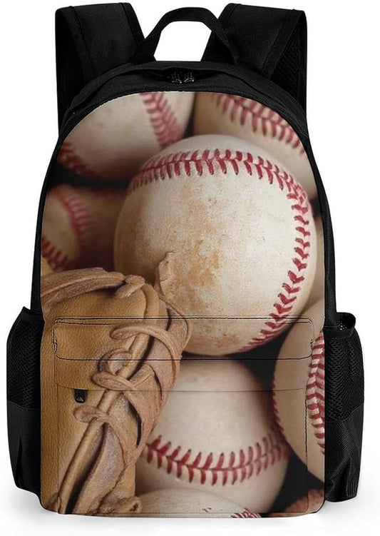 Daypack Lightweight Multipurpose Anti-Theft Baseballs Shoulder Bag Large Capacity Laptop Book Bag Rucksack With Adjustable Shoulder Straps