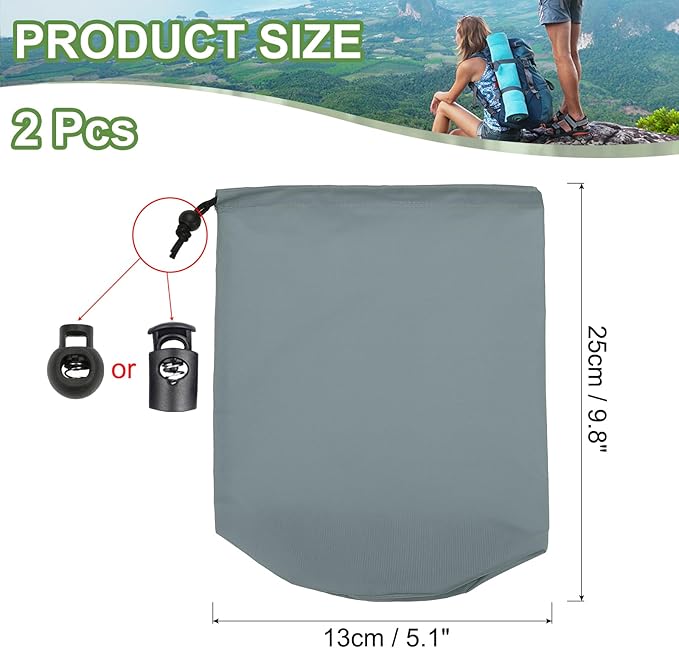 PATIKIL Stuff Sack, Waterproof Outdoor Storage Sack Portable Drawstring Dust Flap Bag Lightweight Sleeping Bag for Camping Hiking Travel
