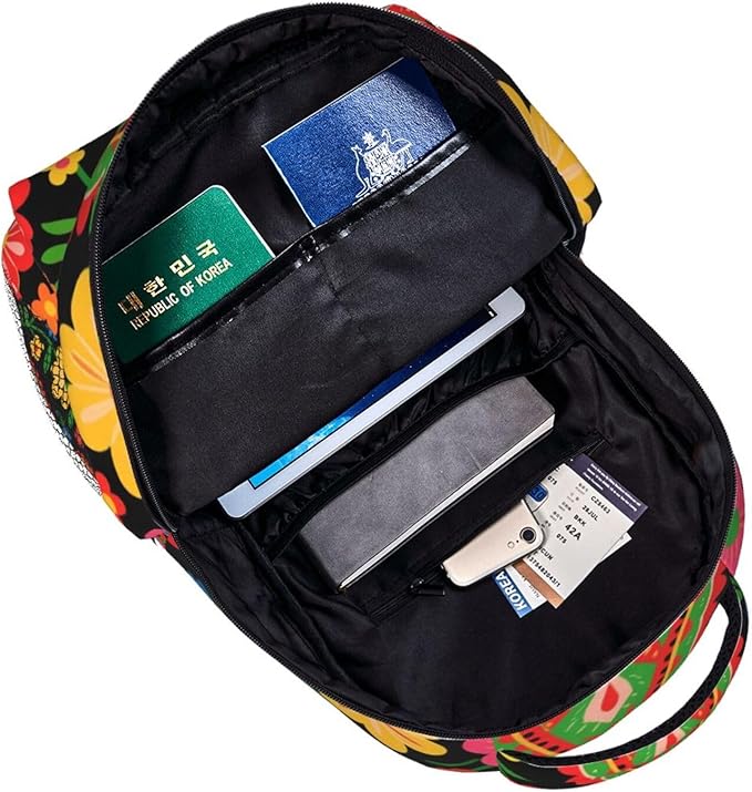 Men Women Lightweight Abstract Paisley Texture Pattern Backpack Large Capacity Carry On Bag With Padded Straps for Sports Work Walking Cycling