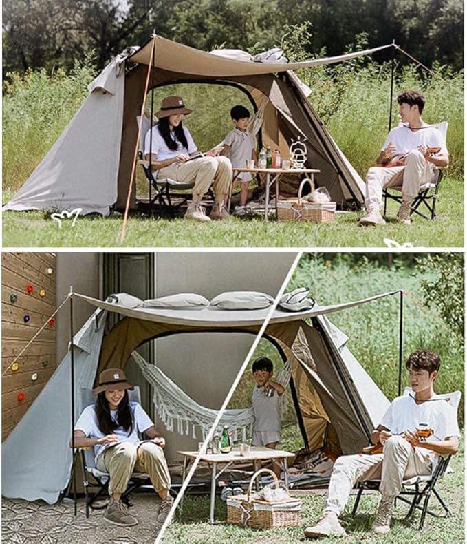 Bell Tent Indian Tent Diameter 3M/4M/5M/6M Cotton Canvas Large Family Tents 4 Season Outdoors Yurt Bell Tent Glamping for Camping