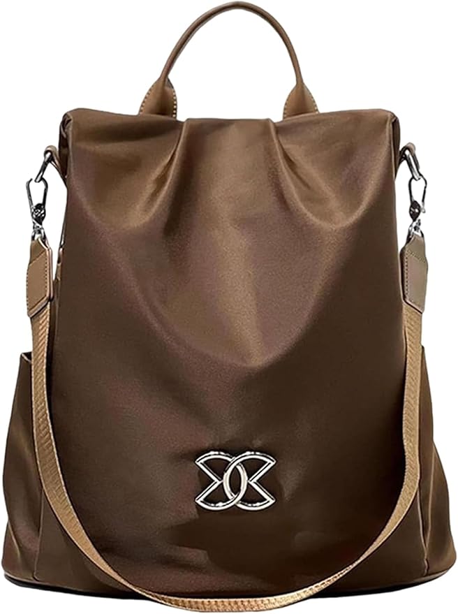 Subscrsidewa Anti-Theft Large Capacity Backpack, 2025 Lightweight Shoulder Bag for Women, Large Capacity travel Safe Backpack (Brown)