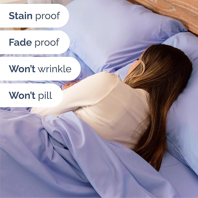 Cal King Size 4 Piece Sheet Set - Comfy Breathable & Cooling Bed Sheets Set - Hotel Luxury Bedding for Women, Men, Kids, Teens, Boys & Girls - Deep Pockets, Soft, Wrinkle Free - Oeko-Tex - Lavender