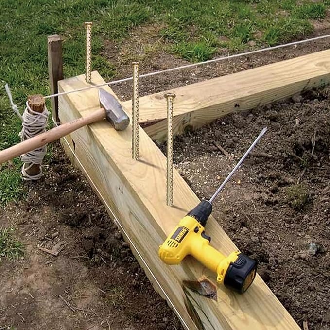 16 Inch Rebar Stakes,8 Pack Metal Rebar Support，1/2 Inch Diameter Galvanized Steel Ground Anchors，Heavy Duty Plant Support Garden Stake for Speed Bump, Wheel Stop, Tent...