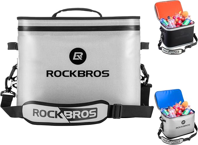 ROCKBROS Backpack Cooler Waterproof, 30 Can Large Leak-Proof Cooler Bags Insulated, Portable Soft Sided Cooler for Ice, Beer, Drink, Travel, Fishing, Beach, Golf, Picnic, Camping Gifts