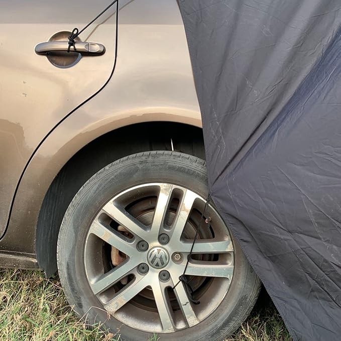 SUV Tent Van Camping Nomadic Camper Sleeping Take Shower or Change Clothes in Vehicle Water-Repellent and Lightweight Portable Bag Set up Size: L.W.H: 148x148x230 Centimeters