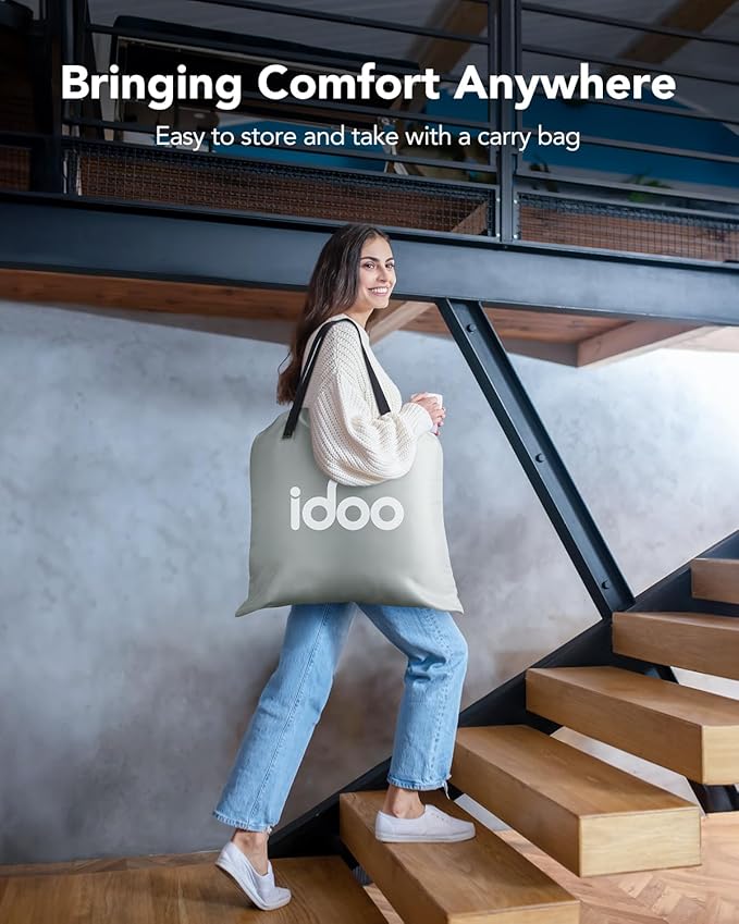 iDOO Air Mattress Queen with Built in Pump, Blow up Mattress, Inflatable Mattress Queen Size for Guests, Home, Camping, 3 Mins Inflation/Deflation, Upgraded Colchones Inflables, Comfort Air Bed