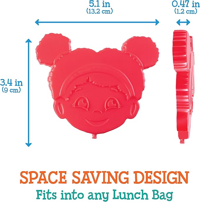 Miss Elaina Daniel Tiger Reusable Hard Ice 3 Pack- Slim Lightweight Design, Cool Thin Freezer Packs Keeps Food Cold for Longer- Easily Fits Inside Kids School Lunch Box Bento or Insulated Bag