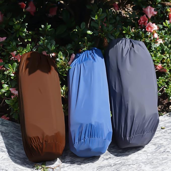 Self-Inflating Sleeping Pad, Ultralight Inflatable Sleeping Pad with Pillow, Built-in Pump Foot Press Waterproof Durable Camping Sleeping Pad for Backpacking, Hiking, Traveling (Dark Blue)