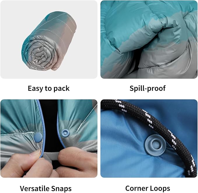 Camping Blanket, Packable Puffy Blankets Lightweight Windproof Waterproof for Outdoors,Hiking, Backpacking,Beach,Car,Picnic,Stadium