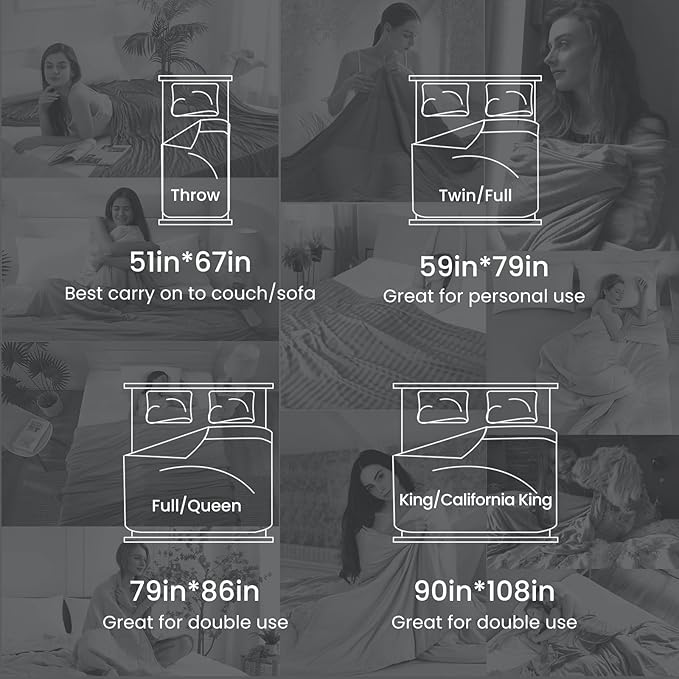 Elegear Revolutionary Cooling Blanket King, Absorbs Heat to Keep Body Cool for Night Sweats, Arc-Chill3.0 Cool Fiber Q-Max>0.5 for Hot Sleepers, Lightweight Summer Cold Blankets for Sleeping108 x 90"