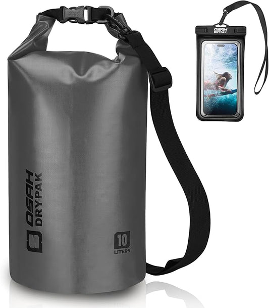 Waterproof Dry Bag, 5L/10L/20L/30L/40L Roll Top Lightweight Storage Backpack with Phone Case for Women & Men, Floating Waterproof Sack for Travel, Swimming, Kayaking, Paddle Board, Camping & Beach