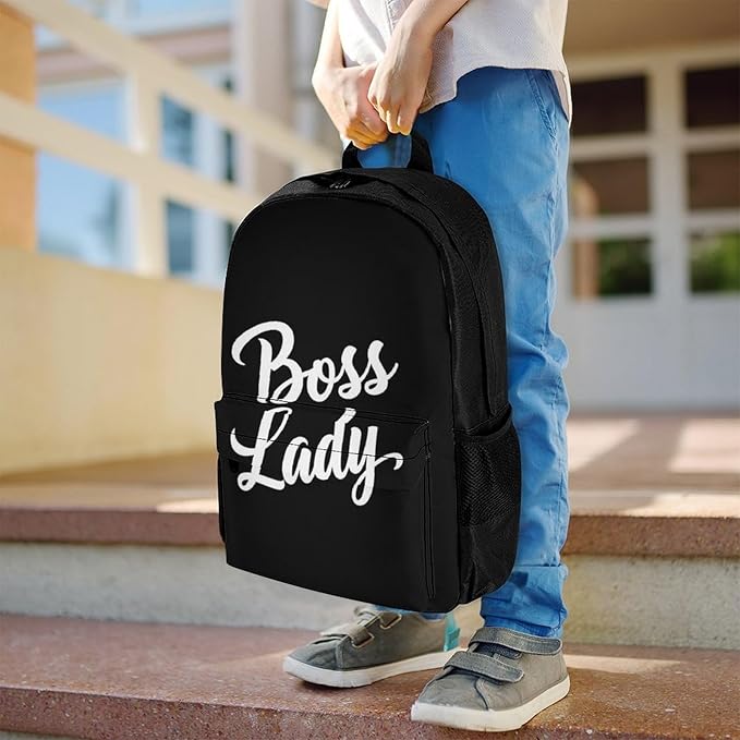 Supdreamc Daypack Lightweight Multipurpose Anti-Theft Boss Lady White Black Shoulder Bag Large Capacity Laptop Book Bag Rucksack With Adjustable Shoulder Straps