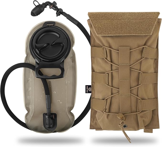 PETAC GEAR 1.5L / 3L Tactical Hydration Pack，Molle Carrier Pouch for 50 oz /100 oz Hydration Bladder Daypack Water Backpack.