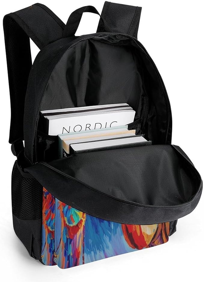 Men Women Polyester Camel Watercolor Backpack Large Capacity Bookbag With Smooth Zippers for Climbing Picnic Bicycle