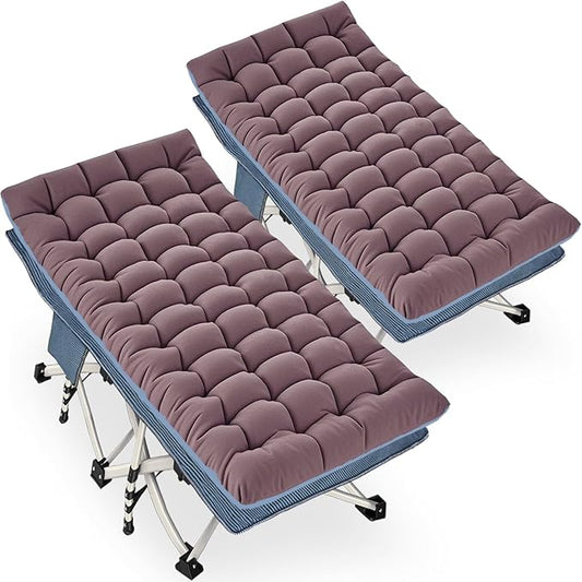 2 Pack Extra Large Cot 32" Wide Camping Cot with Mattress Comfortable Sleeping cots for Adults with Carry Bag XXL Cots for Camping Bed Folding Cot Heavy Duty for Home Outdoor Indoor