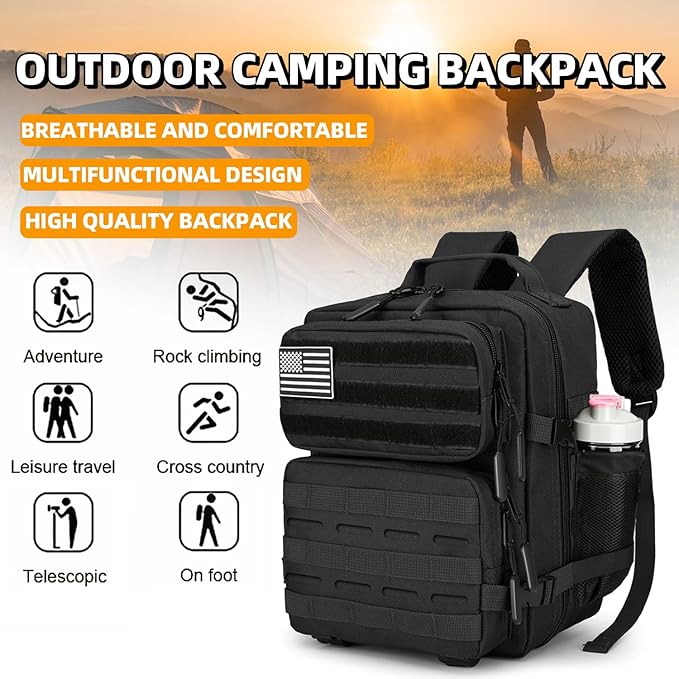 9L Mini Tactical Backpack for Men and Women Tactical Backpack Small for Hiking Small Tactical Bag Fitness Pack