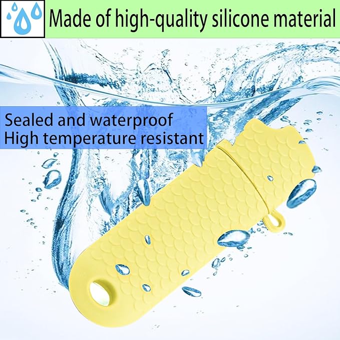 Waterproof Lighter Case Cover Holder for BIC Regular Lighters Sleeve Type J6 Outdoor Survival Multipurpose Seal Lighter Pouchfor Hiking and Camping (Yellow, 2)