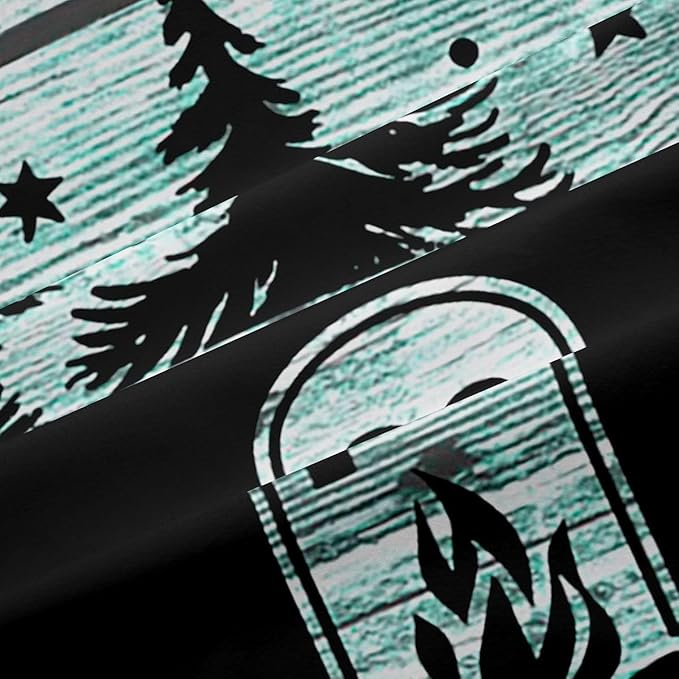 Feelyou Happy Camping Curtains for Bedroom Living Room Rv Camping Camper Blackout Darkening Drapes Travel Trailers Window Treatments, 2 Panels 42 x 63 Inch Room Decor