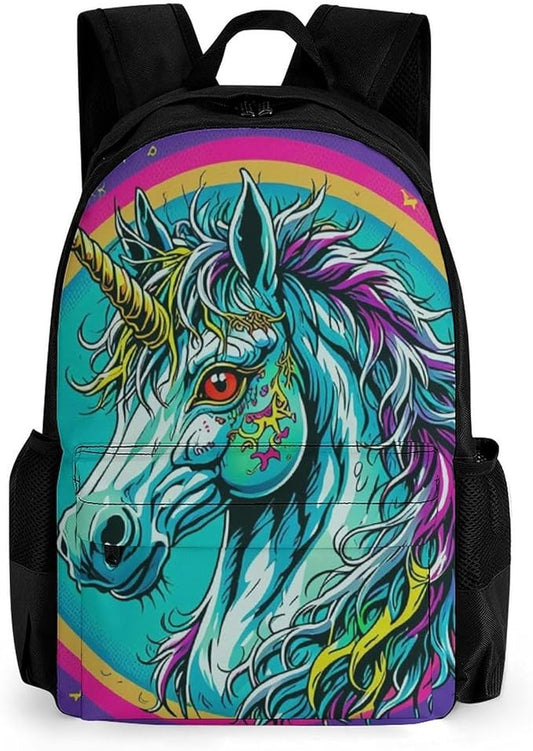 Backpack Polyester Multipurpose Anti-Theft Unicorn Zombie Shoulder Bag Big Capacity Gym Outdoor Hiking Backpack With Padded Straps