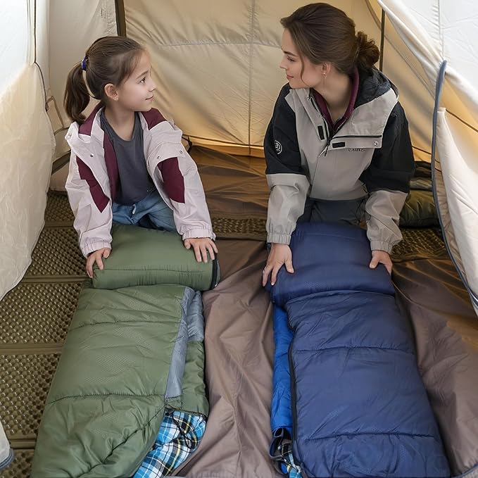 Cotton Flannel Liner Sleeping Bag for Adults Teens Kids, Cold Weather & Warm, 3 Seasons, Lightweight Compact Camping Essentials Equipment, Hiking, Outdoor, Travel