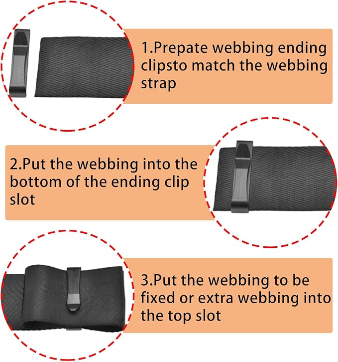 PINE & LINEN Hiking Camping Outdoor Backpack Strap Keeper Clips