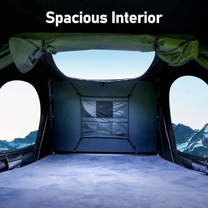 Pop Up Rooftop Tents Aluminum Hard Shell for Camping Waterproof SUV Car Jeep Overland Tent Campers Easy Setup in 30 Seconds-Topoak Vision