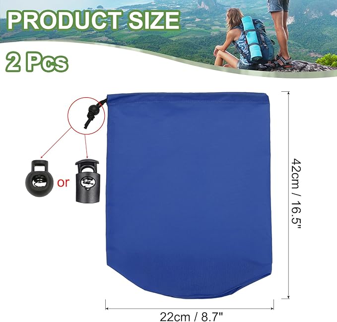 PATIKIL Stuff Sack, Waterproof Outdoor Storage Sack Portable Drawstring Dust Flap Bag Lightweight Sleeping Bag for Camping Hiking Travel