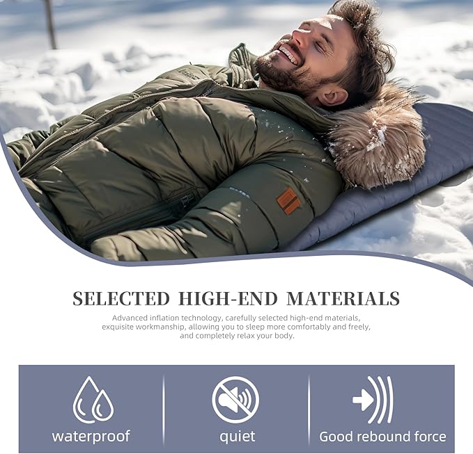 Ultralight Sleeping Pad for Camping, 74.8"x23.2" Camping Mat with Pump Sack Inflatable Sleeping Pads Compact for Camping Backpacking Hiking Traveling Tent