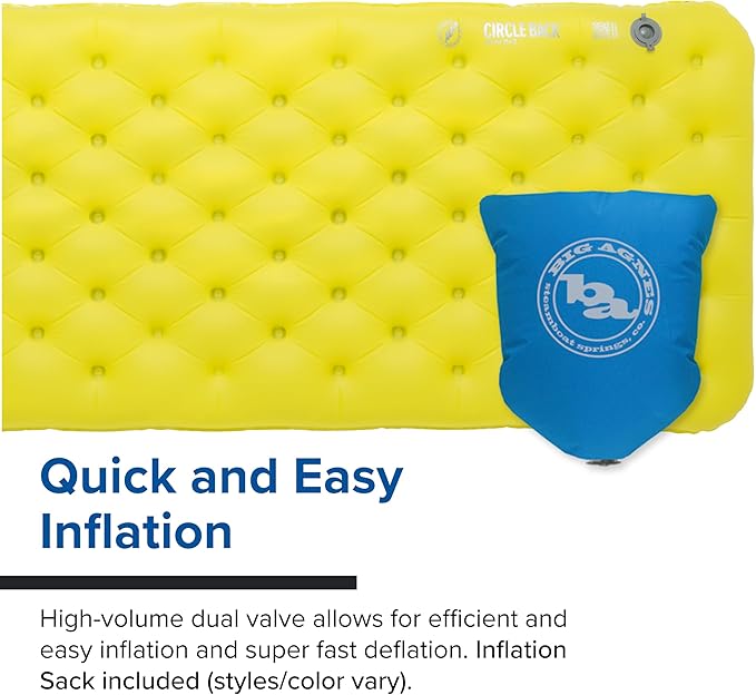 Big Agnes Circle Back Insulated Sleeping Pad 3-Season Air Pad with Removable Cover