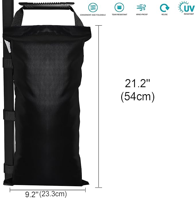 4 Pack (Upgrade) SANWAY Sand Bags for Canopy Weights(Unfilled)-Portable and Durable to Secure Tents, Canopies, and Umbrellas at Outdoor Events (Rose Red, 120 LBS)