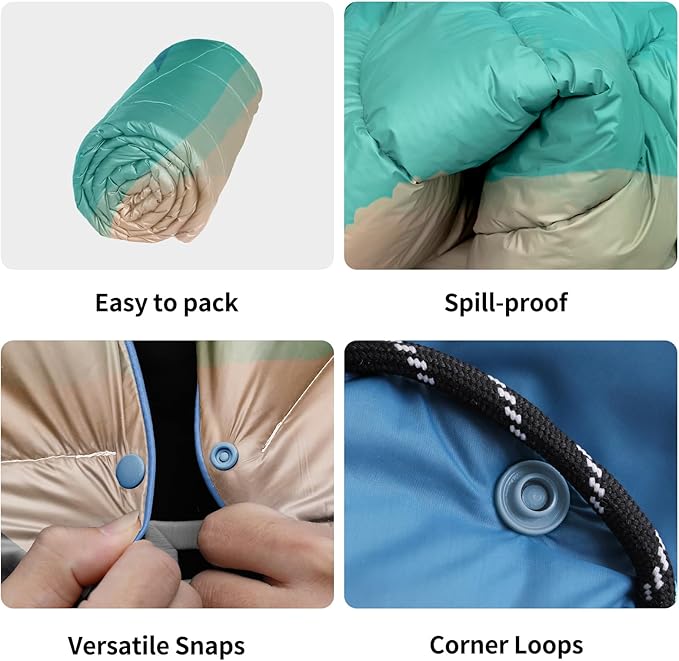 Camping Blanket, Packable Puffy Blankets Lightweight Windproof Waterproof for Outdoors,Hiking, Backpacking,Beach,Car,Picnic,Stadium