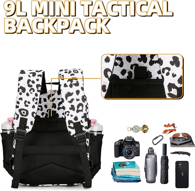 9L Mini Tactical Backpack for Men and Women Tactical Backpack Small for Hiking Small Tactical Bag Fitness Pack