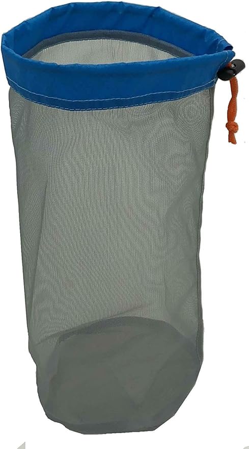 Alemon Small to XXlarge 5 Pcs Drawstring Mesh Stuff Sack, Ditty Bags Storage Pouch Bags Sleeping Bag for Travel Camping Hiking, Ultralight, Set of 5