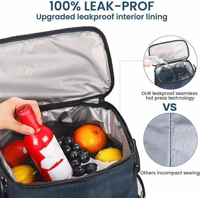 Cooler Backpack 33/40 Cans Coolers Insulated Leak Proof for Men & Women, Waterproof Soft Sided Lunch Camping Beach Travel Ice Chest Bag Hiking Picnic Backpack