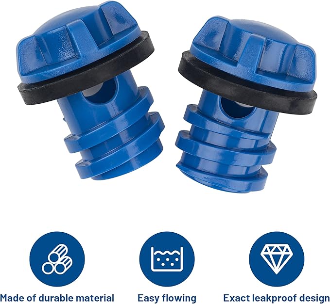 Cooler Drain Plug, 2 Pack Replacement, Compatible with Yeti Roadie, Tundra, and Tank Coolers and RTIC Coolers