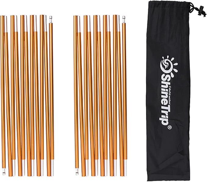 Azarxis Tent Poles Aluminum Tent Rod Replacement Camping Accessories, Multifunction Lightweight Tent Poles Repair Kit, 7001 Series Aircraft-Grade Aluminum
