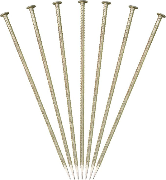 23-Inch Long Rebar Stakes - 1/2 Inch Diameter Heavy Duty Galvanized Steel Ground Asphalt Anchors for Speed Bump, Wheel Stop, Tent and More (20 Pack)