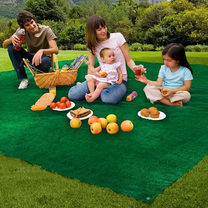 House, Home and More Outdoor Turf Rug - Green - 10 Feet X 30 Feet