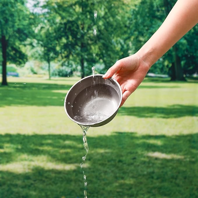 Pure Titanium Camping Bowl 2 Pieces 5.5 inch Soup Bowl for Backpacking Outdoor Hiking