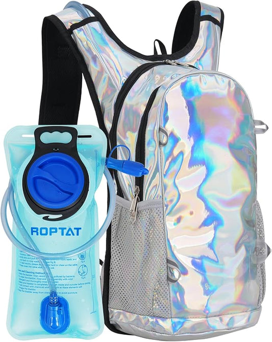 Roptat Hydration Backpack Pack with 2L Hydration Bladder - Lightweight Water Backpack Water Pouch for Women Men Running Riding Biking Music Festival