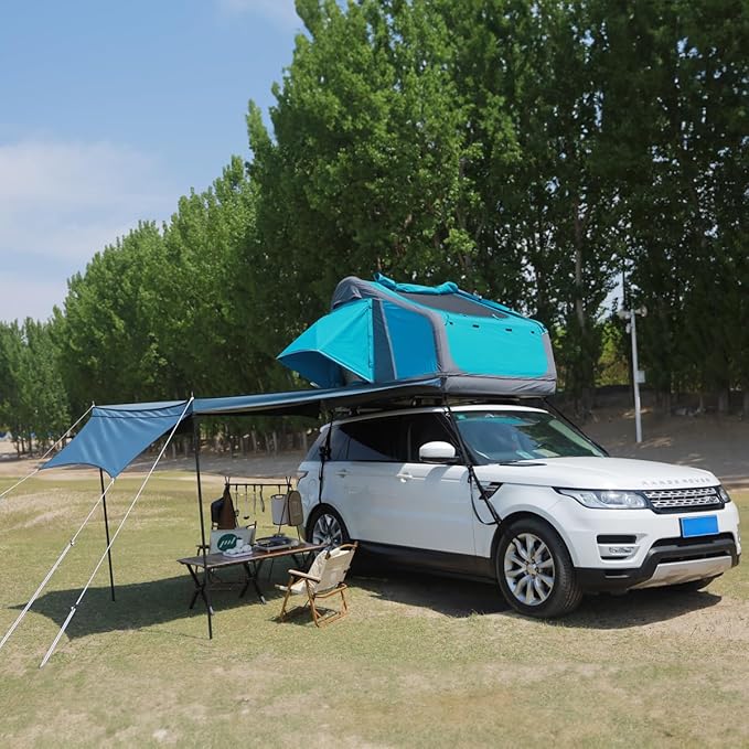 UNISTRENGH Truck Rooftop Tents Portable Inflatable Family Camping SUV Car Roof Top Tent with Skylight, Sun, Wind, and Waterproof SUV Truck Roof Tents