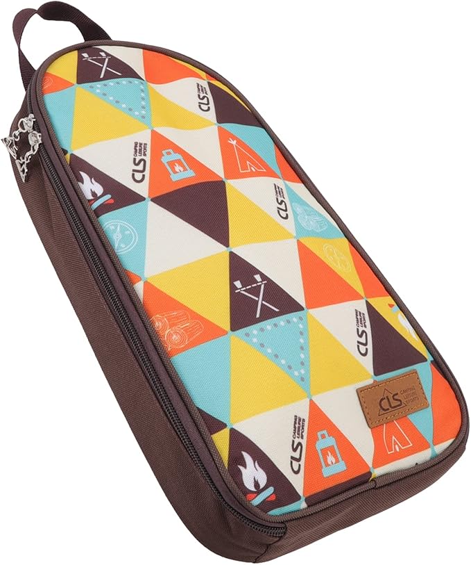 TOPINCN Cooking Utensils, Pouch Polyester Fabric Camping Cookware Travel Storage Bag, Outdoor Large Space Cookware Kit Bag(C)